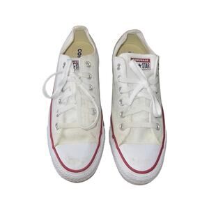 Converse Chuck Taylor All Star Low Top Sneakers Shoes White Canvas Women SZ 8